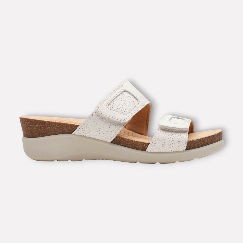 Womens Clarks Calenne Maye White Leather. 26177046